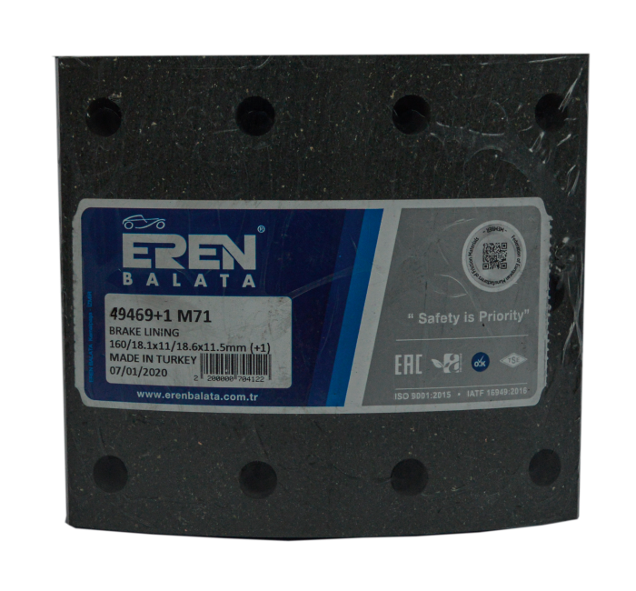 Накладки тормозные ПАЗ 231.3002110 382*160 EREN 49469