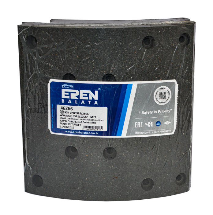Накладки тормозные MERCEDES / MAN / MITSUBISHI MARATON  410*220 EREN 46266